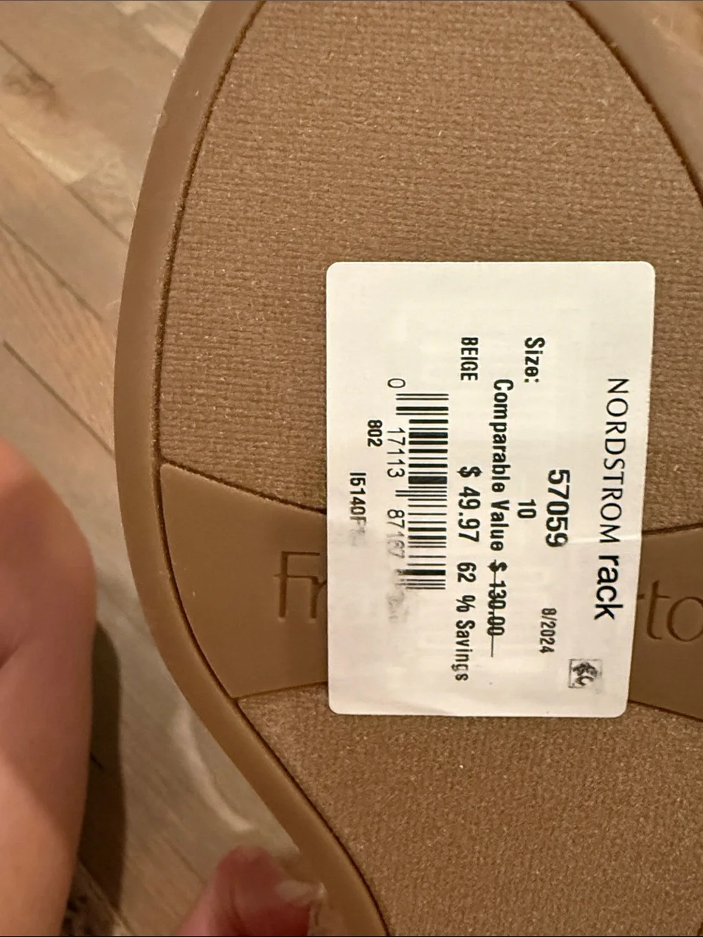 Franco Sarto Cream Beaded Espadrille Wedge Sandals - Picture 3 of 5